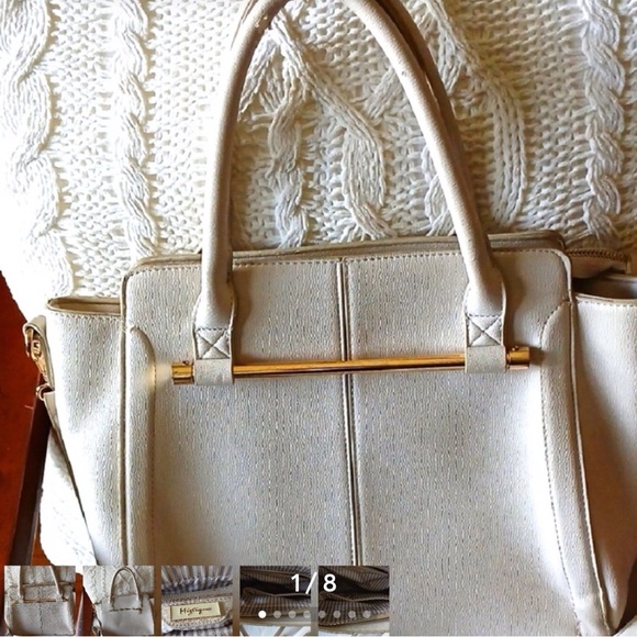 Miztique Cream Tote with Gold Accent - Picture 1 of 5